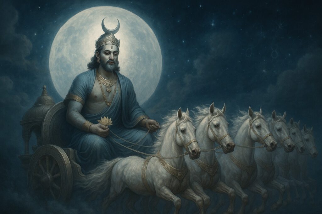 Chandra Moon god digital art