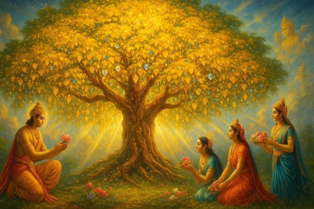 Divine Kalpavriksha Tree in Indra’s Heavenly Garden – Hindu Mythology