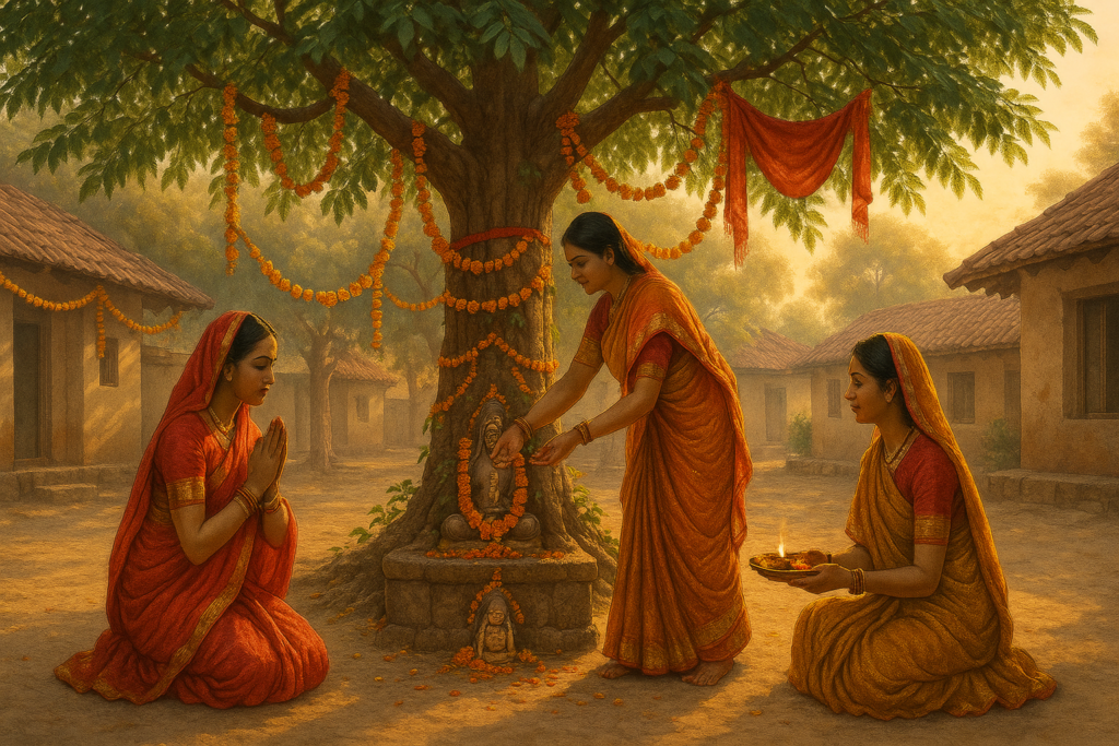 Divine Kalpavriksha Tree in Indra’s Heavenly Garden – Hindu Mythology