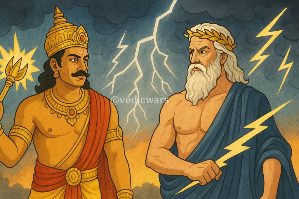 Hindu Gods vs Greek Deities — Indra and Zeus as sky kings