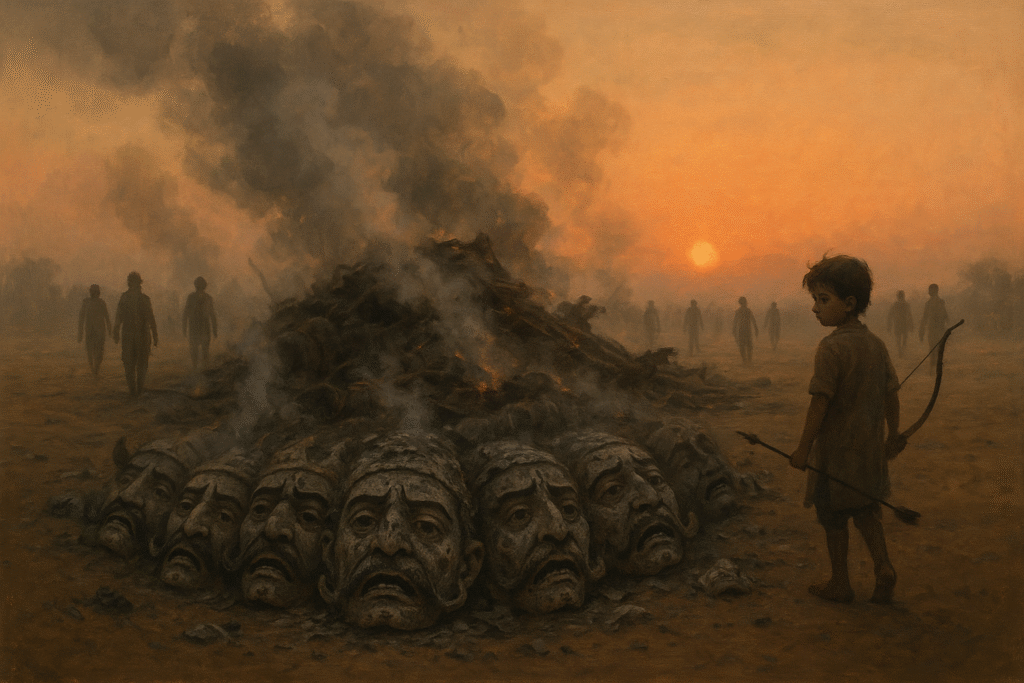 Ravana’s Ten Heads - triumph of good over evil